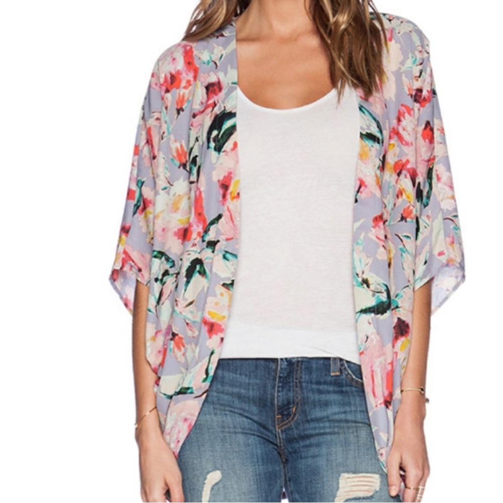 Eight Sixty Open Front Floral Kimono Excellent Condition, Small